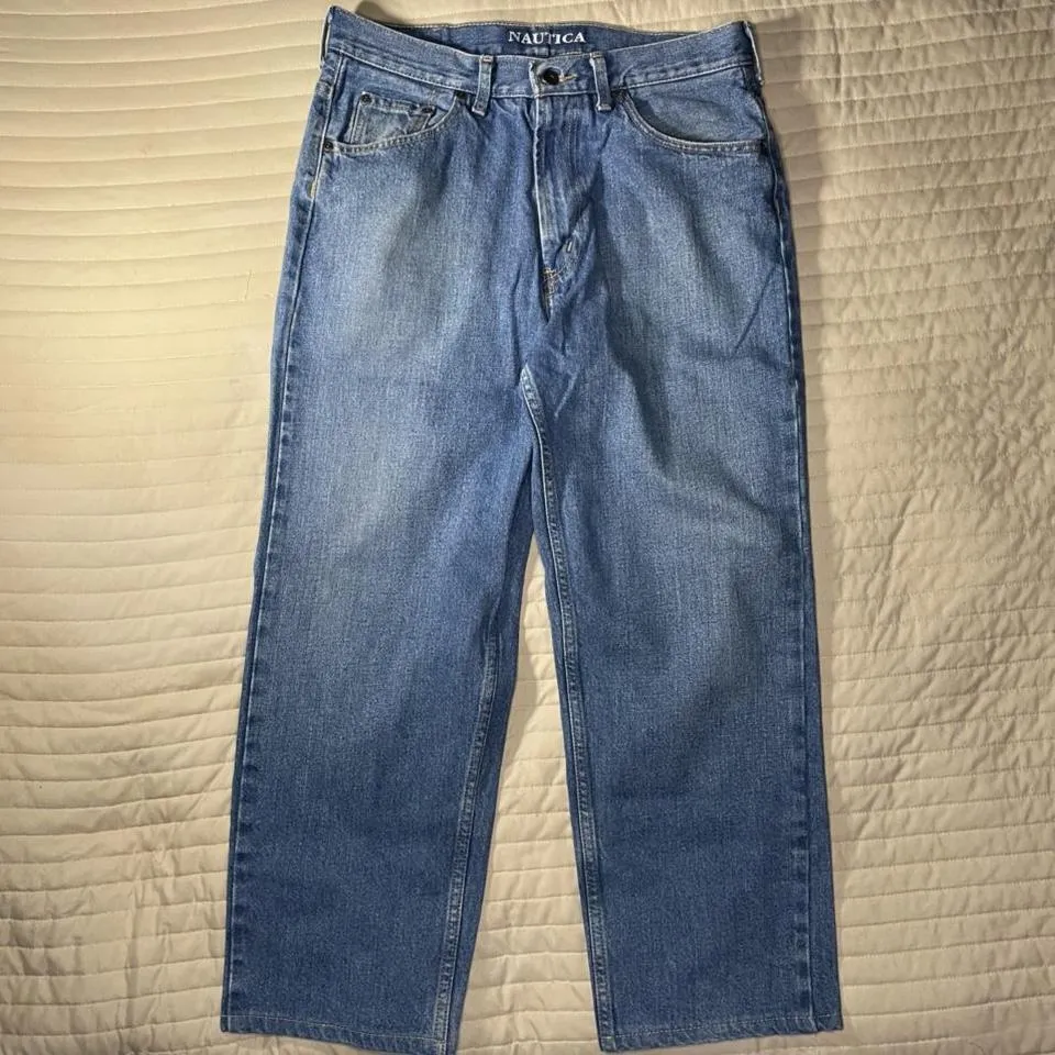 Nautica Men's Blue and Yellow Jeans