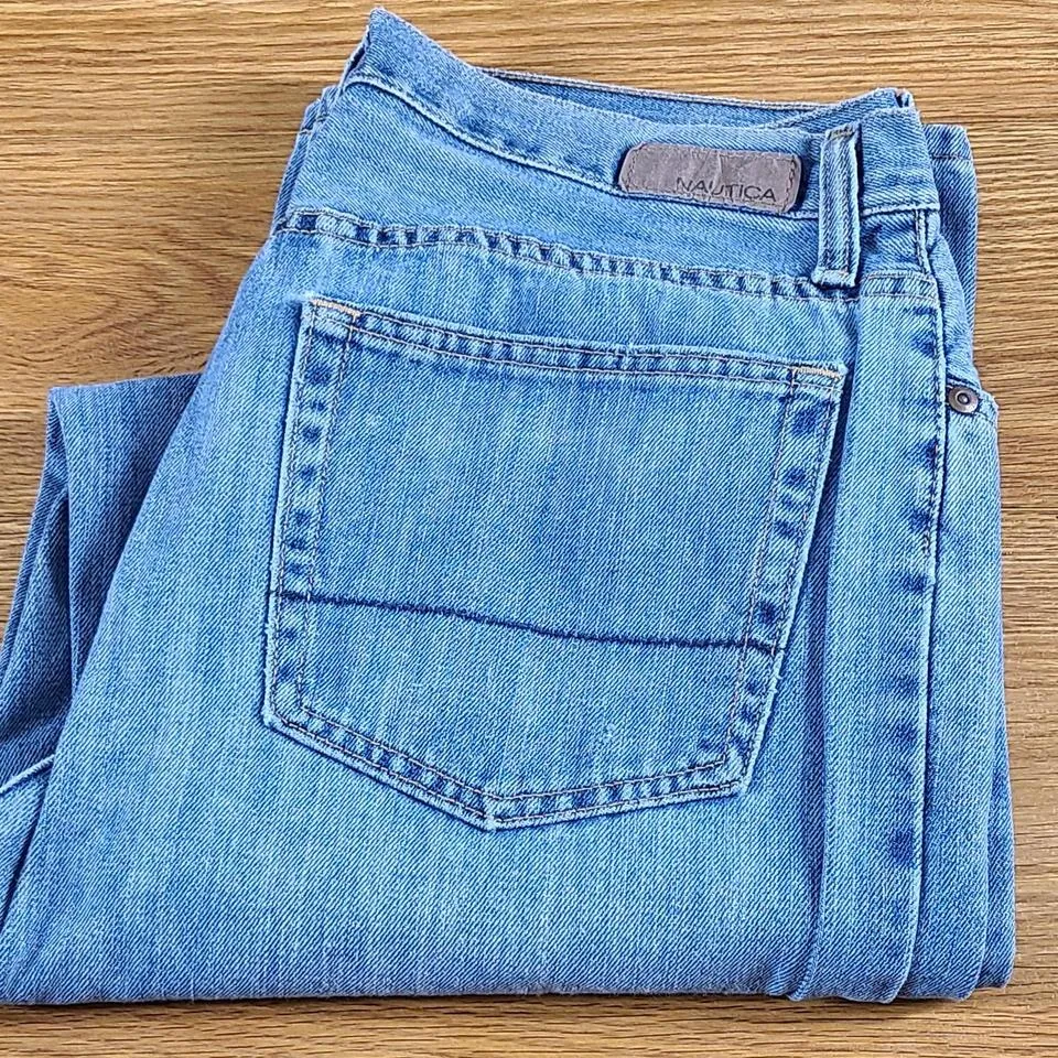 Nautica Men's Blue and White Jeans