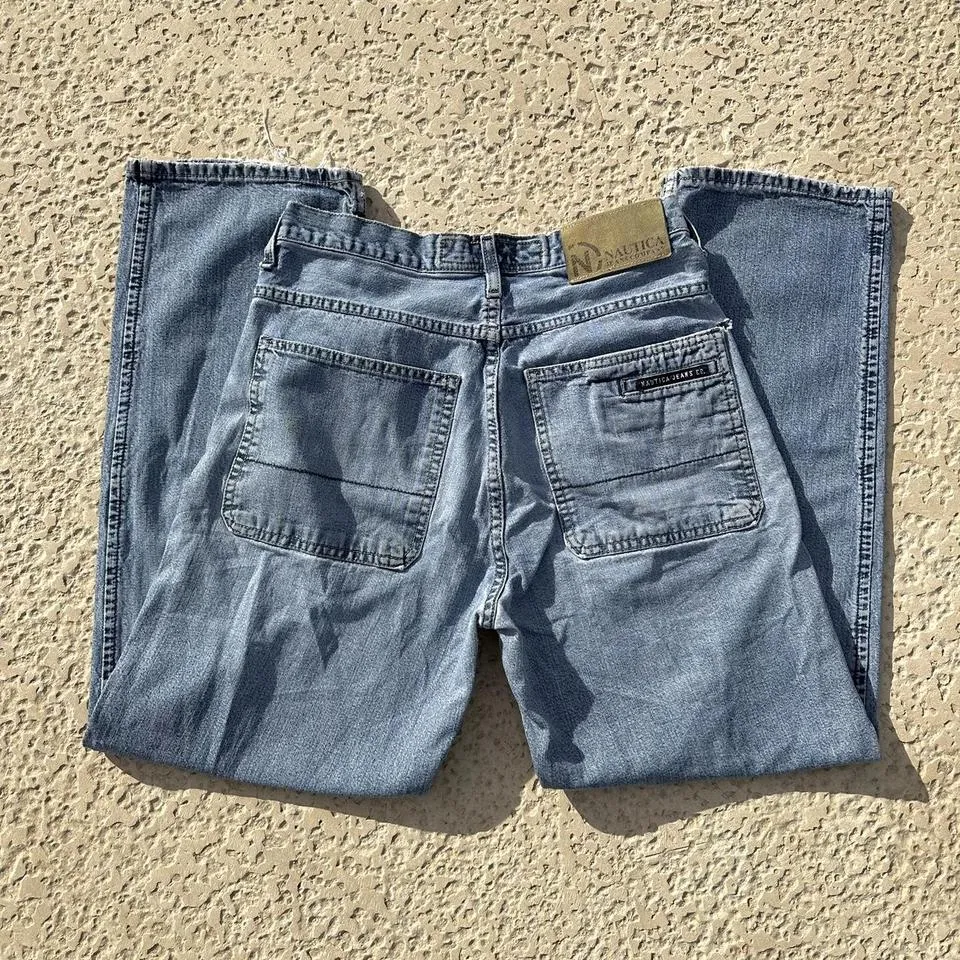 Nautica Men's Blue and Navy Jeans