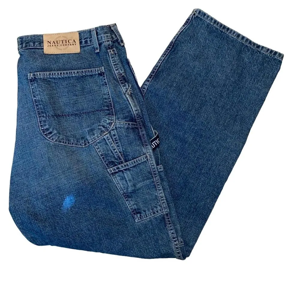 Nautica Men's Blue and Navy Jeans