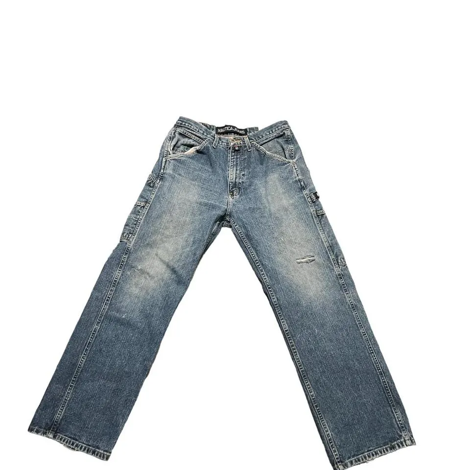 Nautica Men's Navy and Blue Jeans