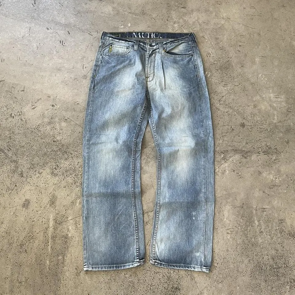 Nautica Men's Blue and White Jeans