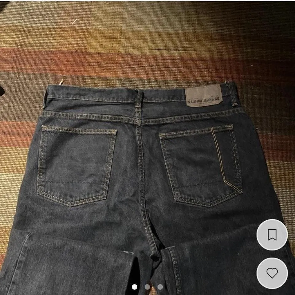 Nautica Men's Black and Grey Jeans