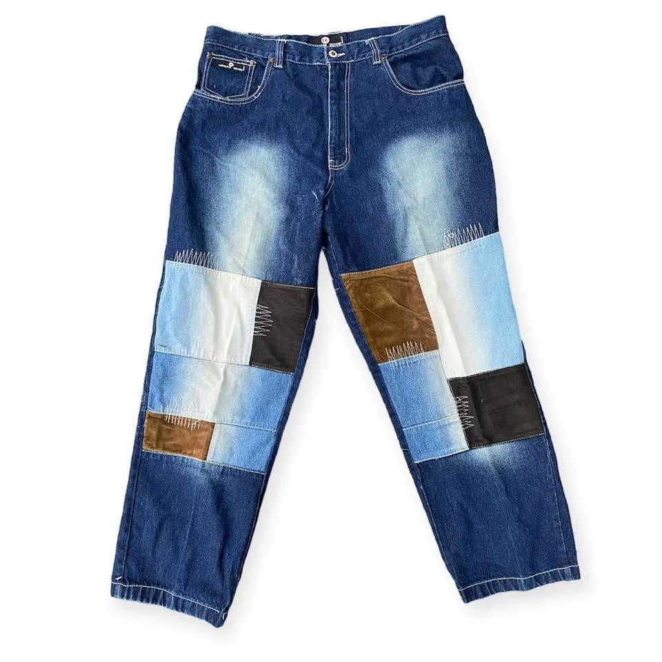 Nike Men's Blue and Black Jeans