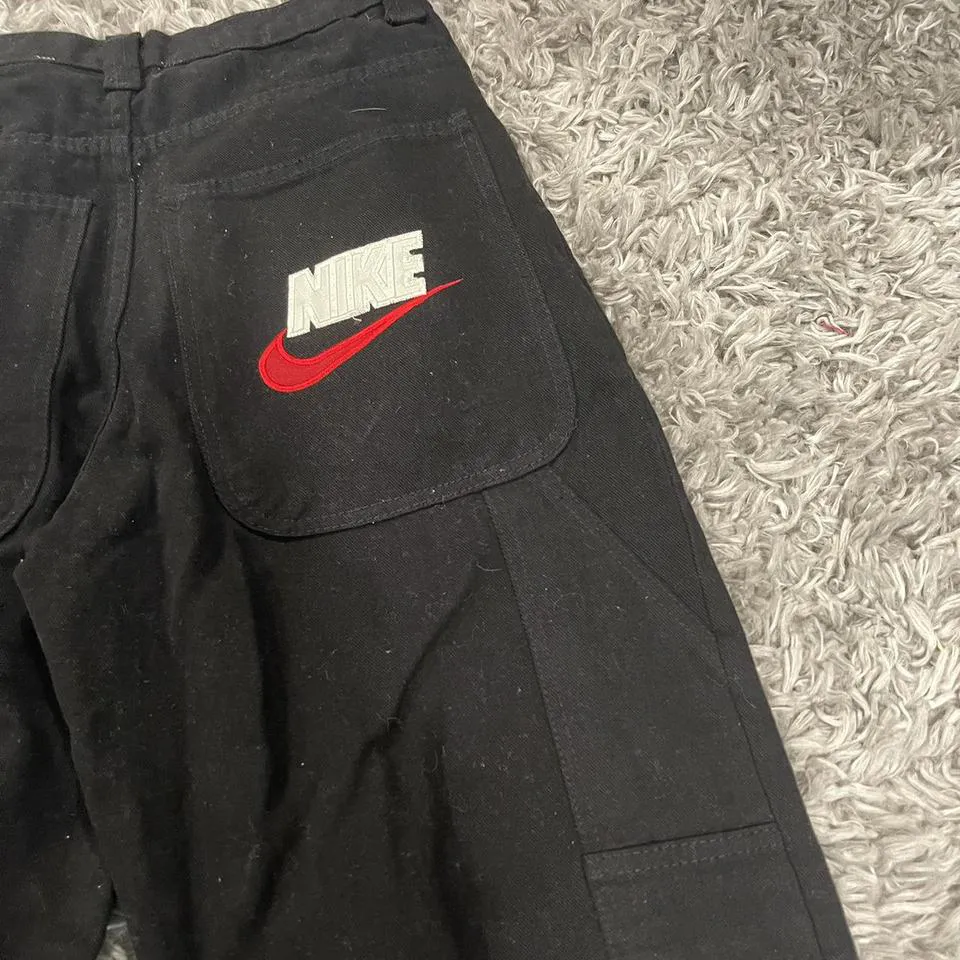 Nike Men's Black and Red Jeans