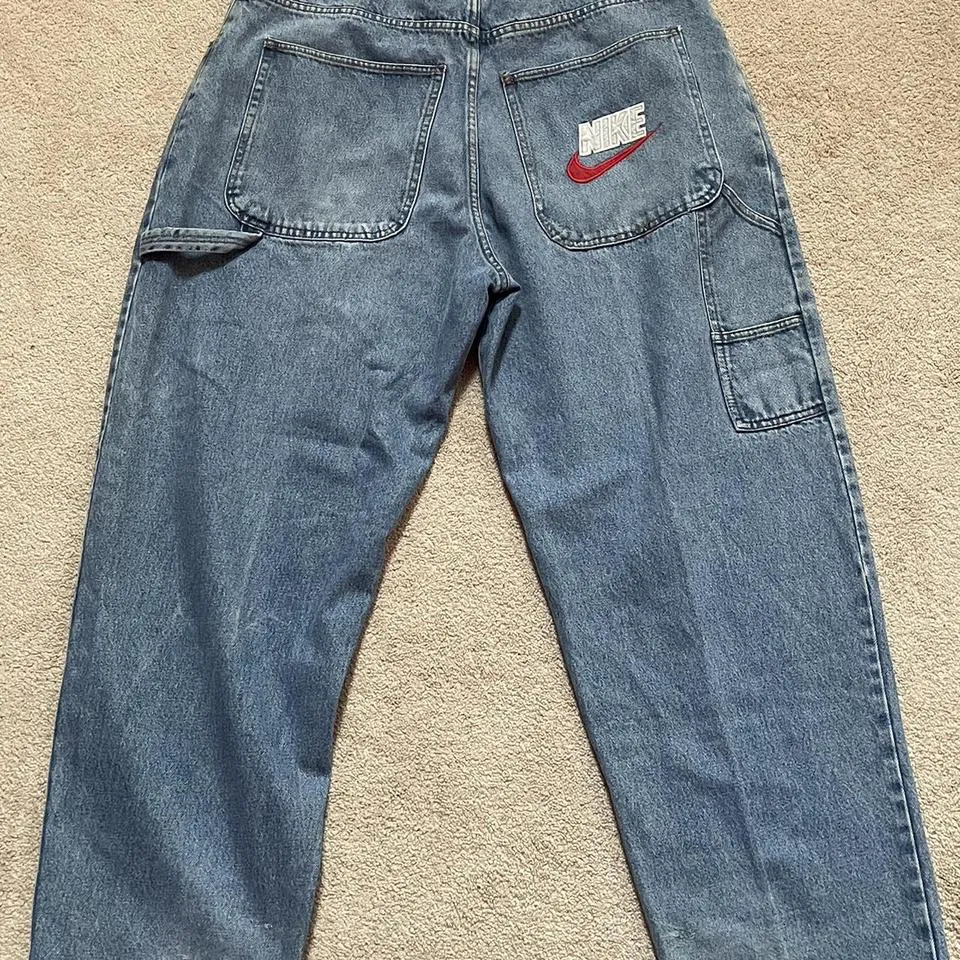 Nike Men's Blue and Red Jeans