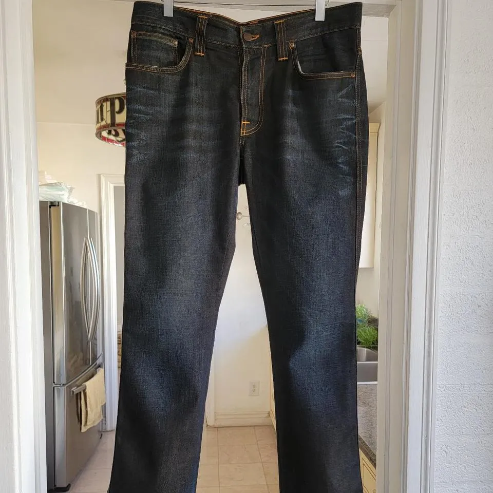 Nudie Jeans Men's Blue and Navy Jeans