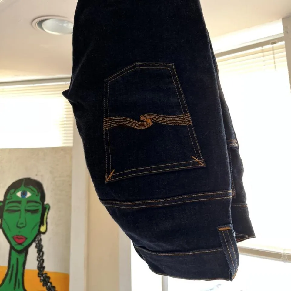 Nudie Jeans Men's Navy and Tan Jeans