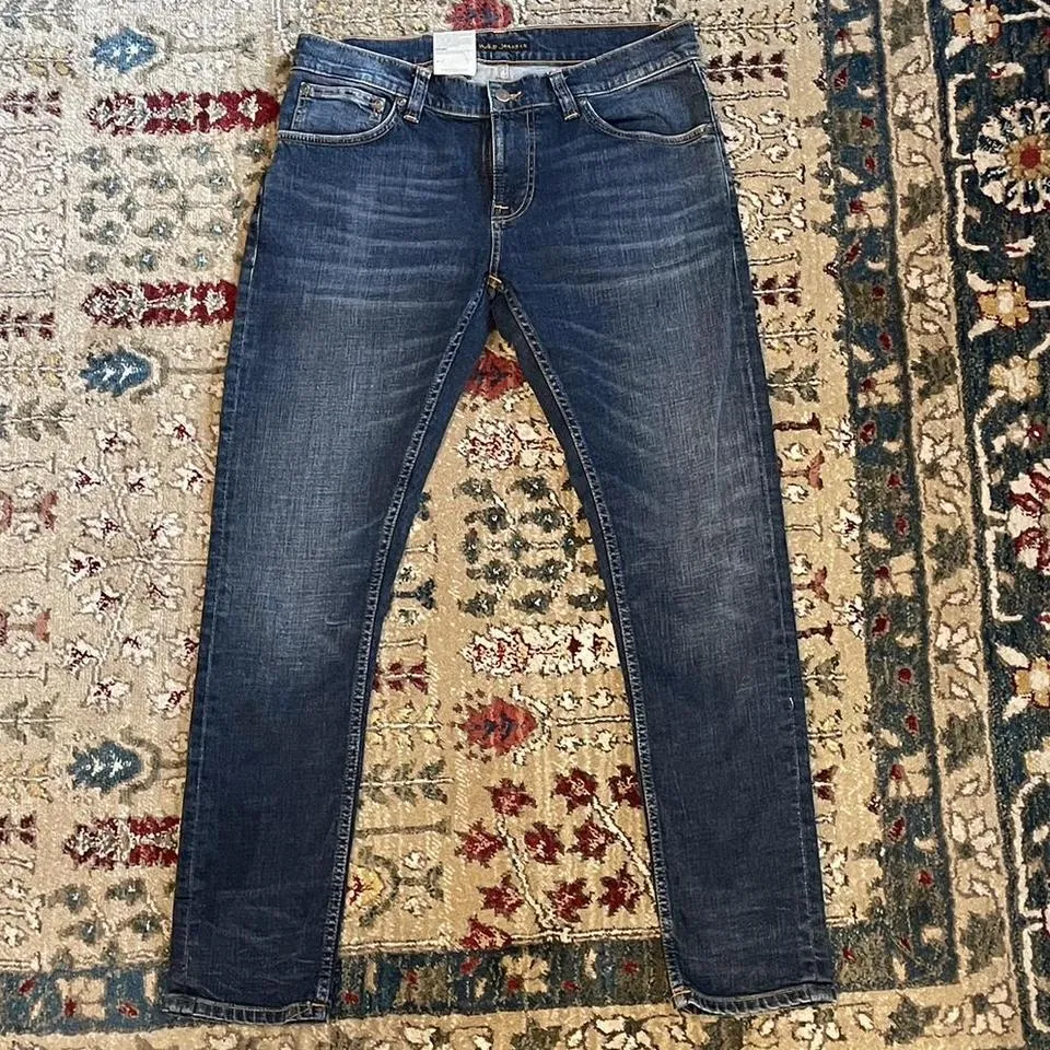 Nudie Jeans Men's Navy and Blue Jeans