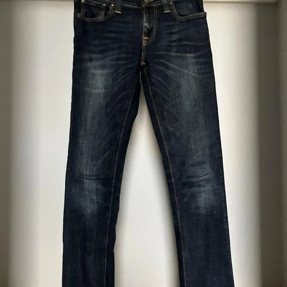 Nudie Jeans Men's Navy and Grey Jeans