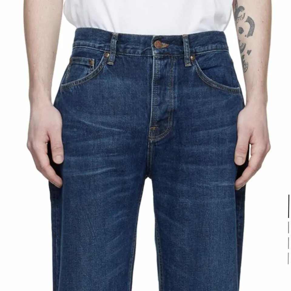 Nudie Jeans Men's Blue and Navy Jeans