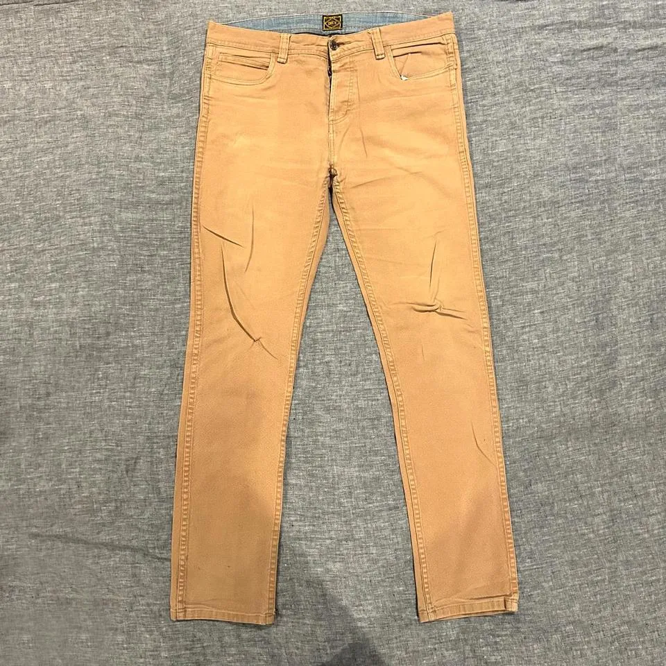 Obey Men's Tan and Cream Jeans