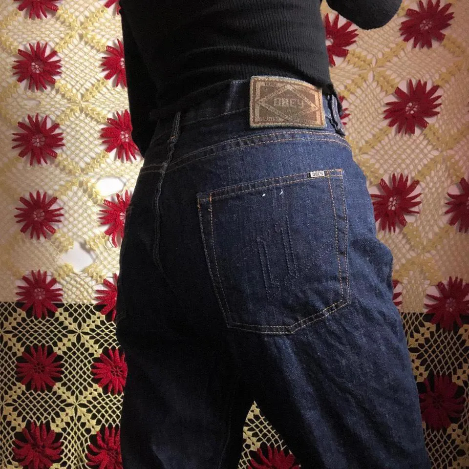 Obey Men's Navy Jeans