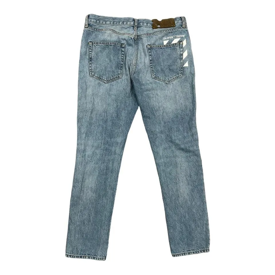 Off-White Men's Blue Jeans