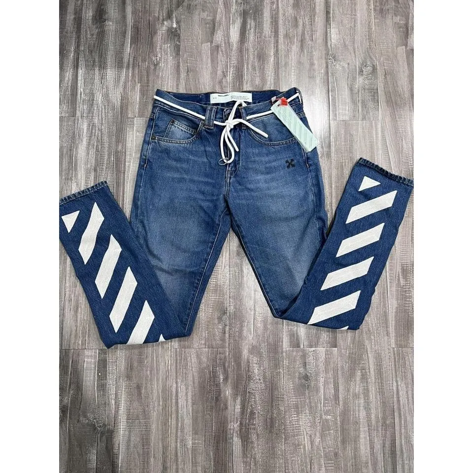 Off-White Men's Blue Jeans