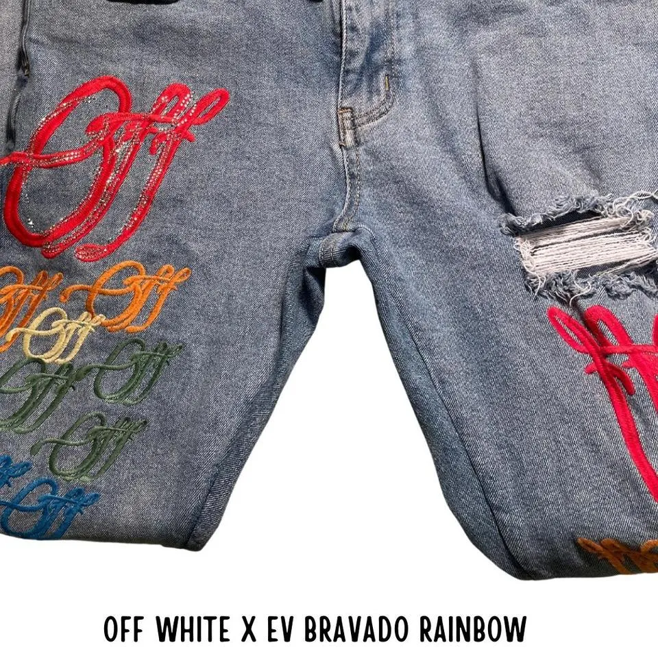 Off-White Men's Blue Jeans