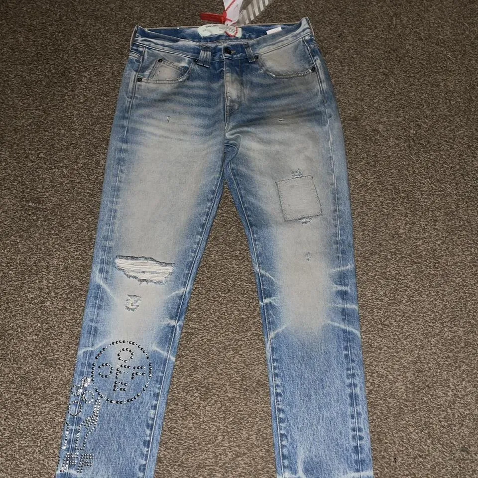 Off-White Men's Blue Jeans