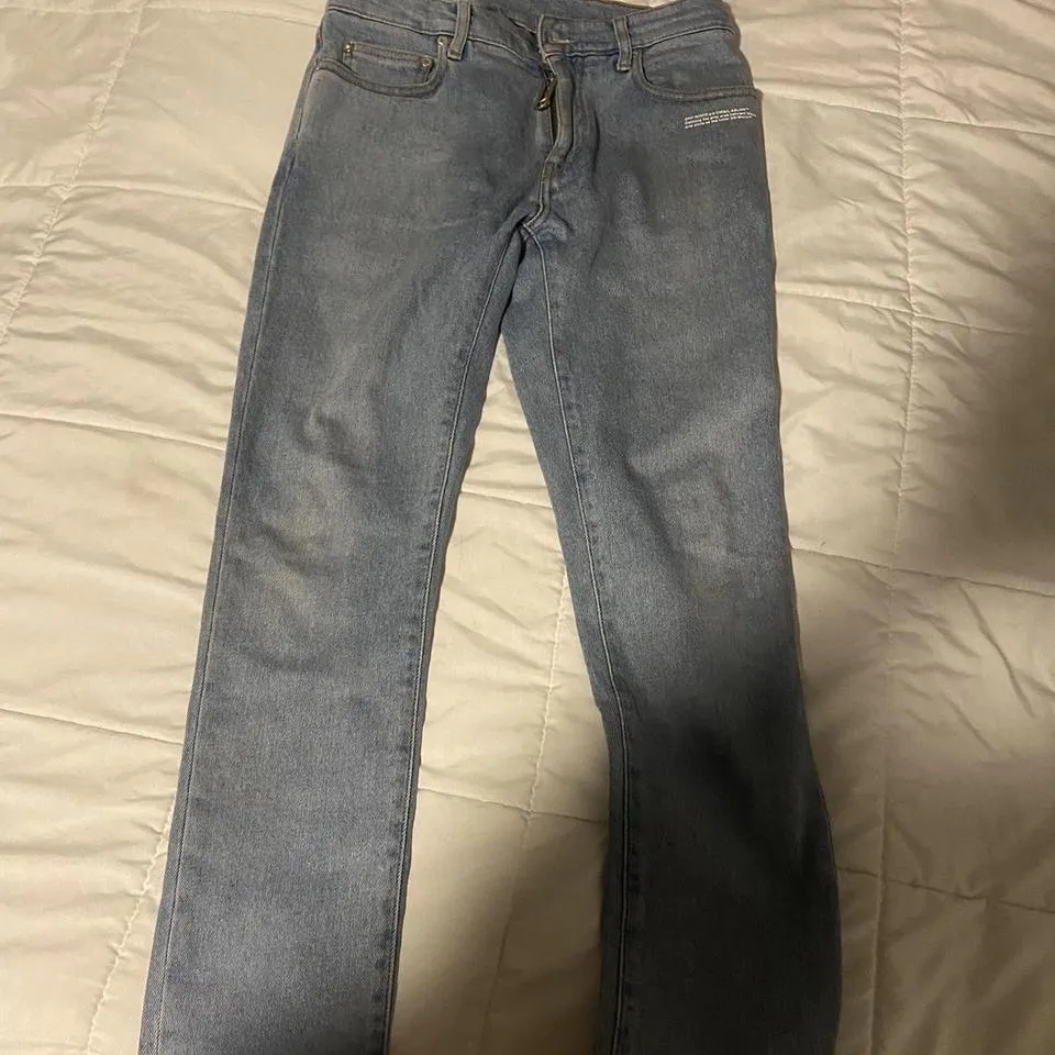 Off-White Men's Blue Jeans