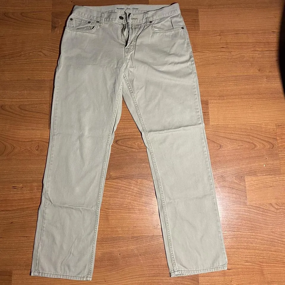 Old Navy Men's Cream Jeans