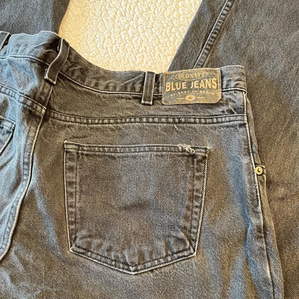 Old Navy Men's Black and Grey Jeans