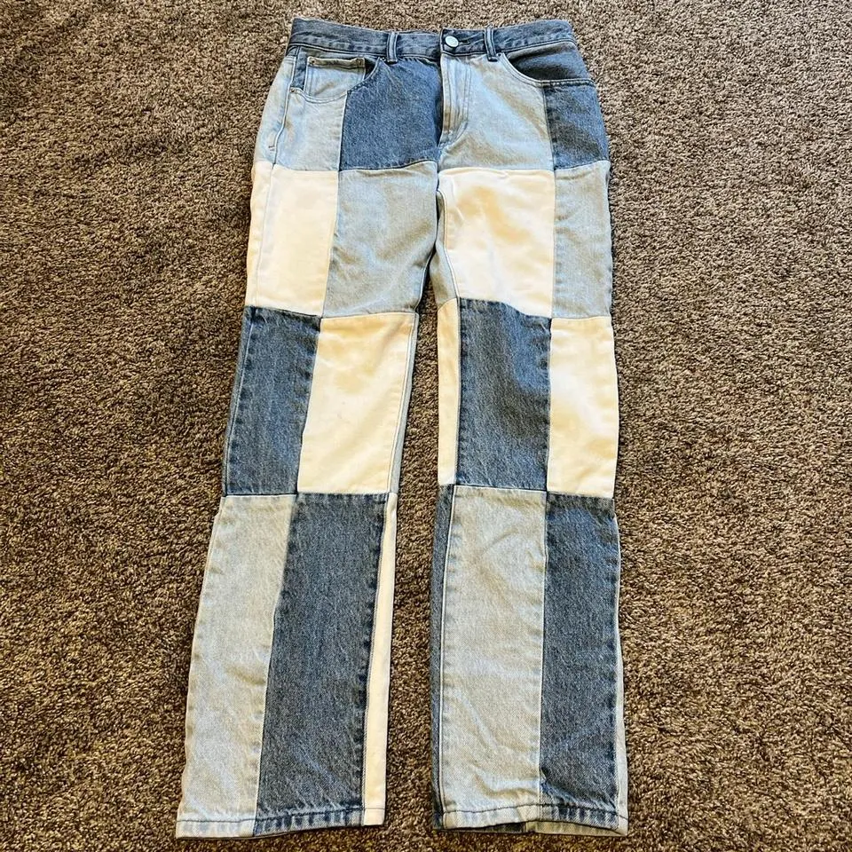 PacSun Men's White and Blue Jeans