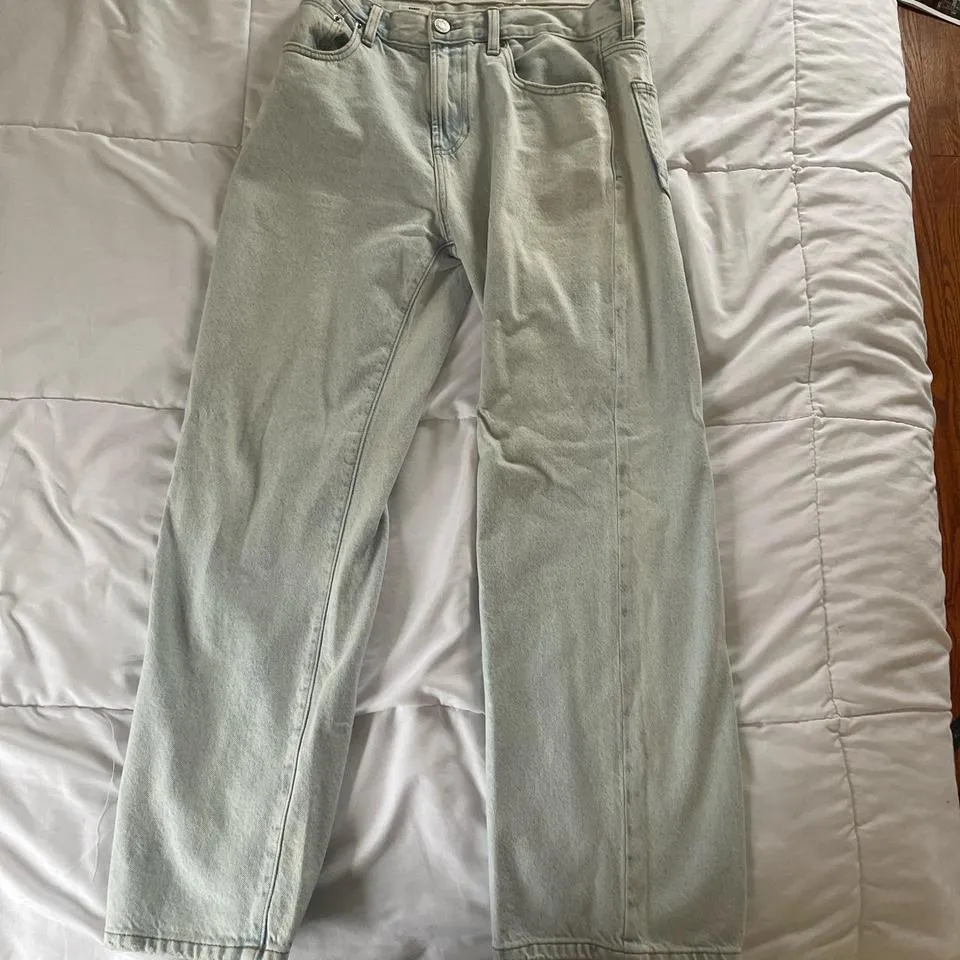 PacSun Men's Blue and White Jeans