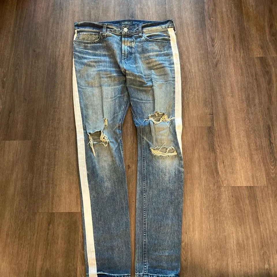 PacSun Men's Blue and White Jeans