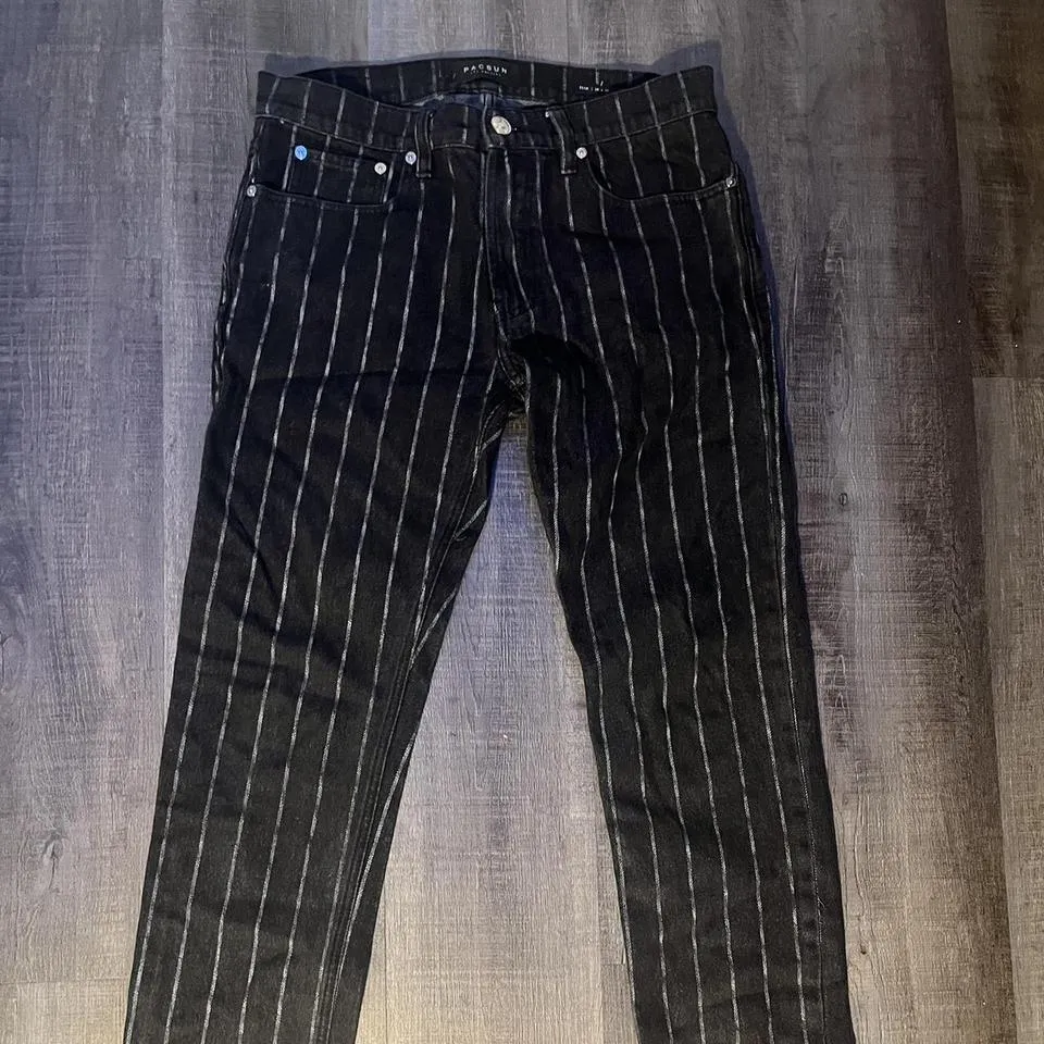 PacSun Men's Black and White Jeans