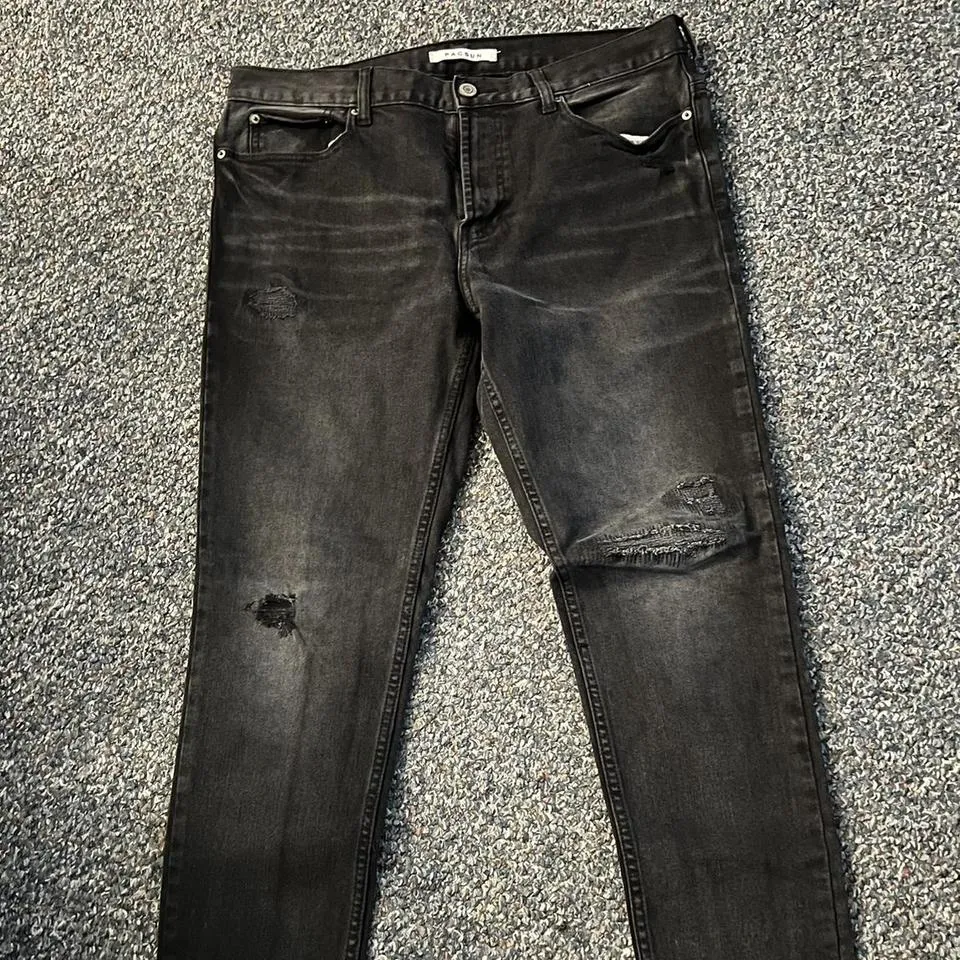PacSun Men's Black and Grey Jeans