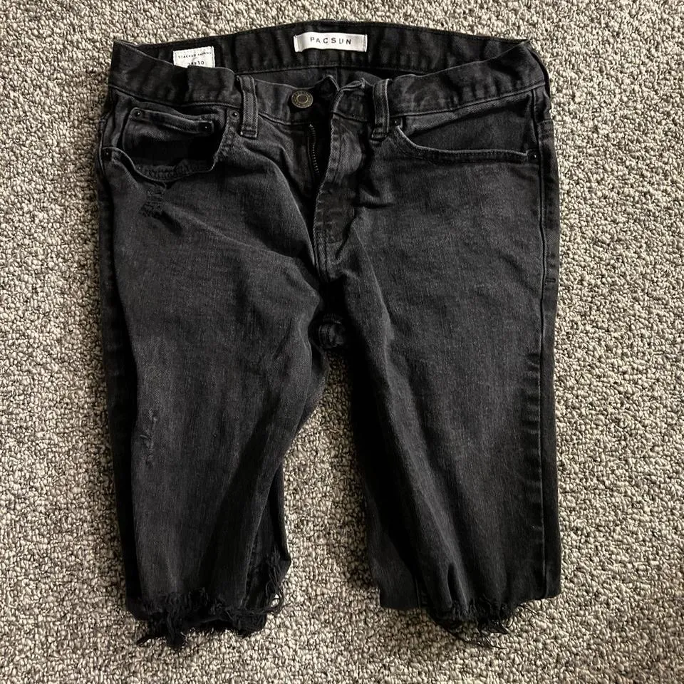PacSun Men's Black and Silver Jeans