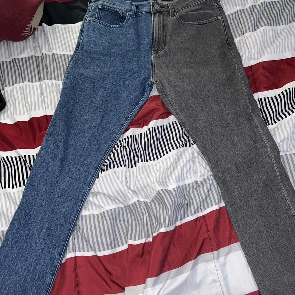 PacSun Men's Blue and Grey Jeans