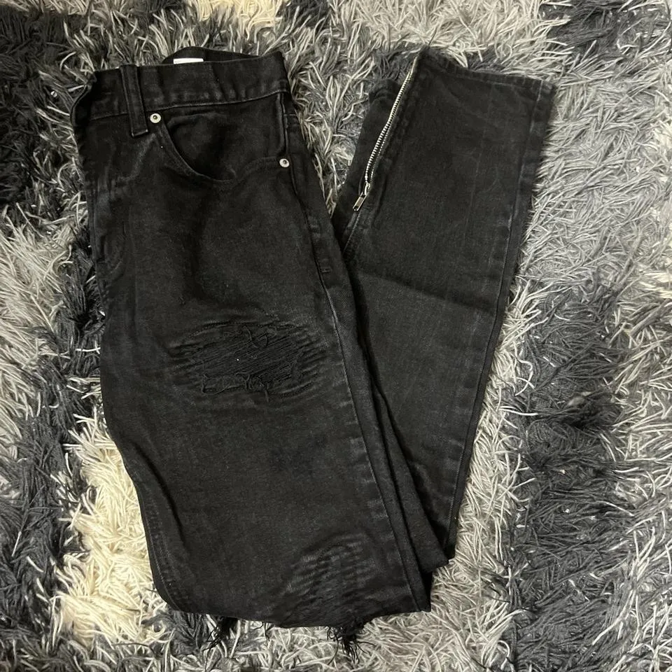 PacSun Men's Black and White Jeans