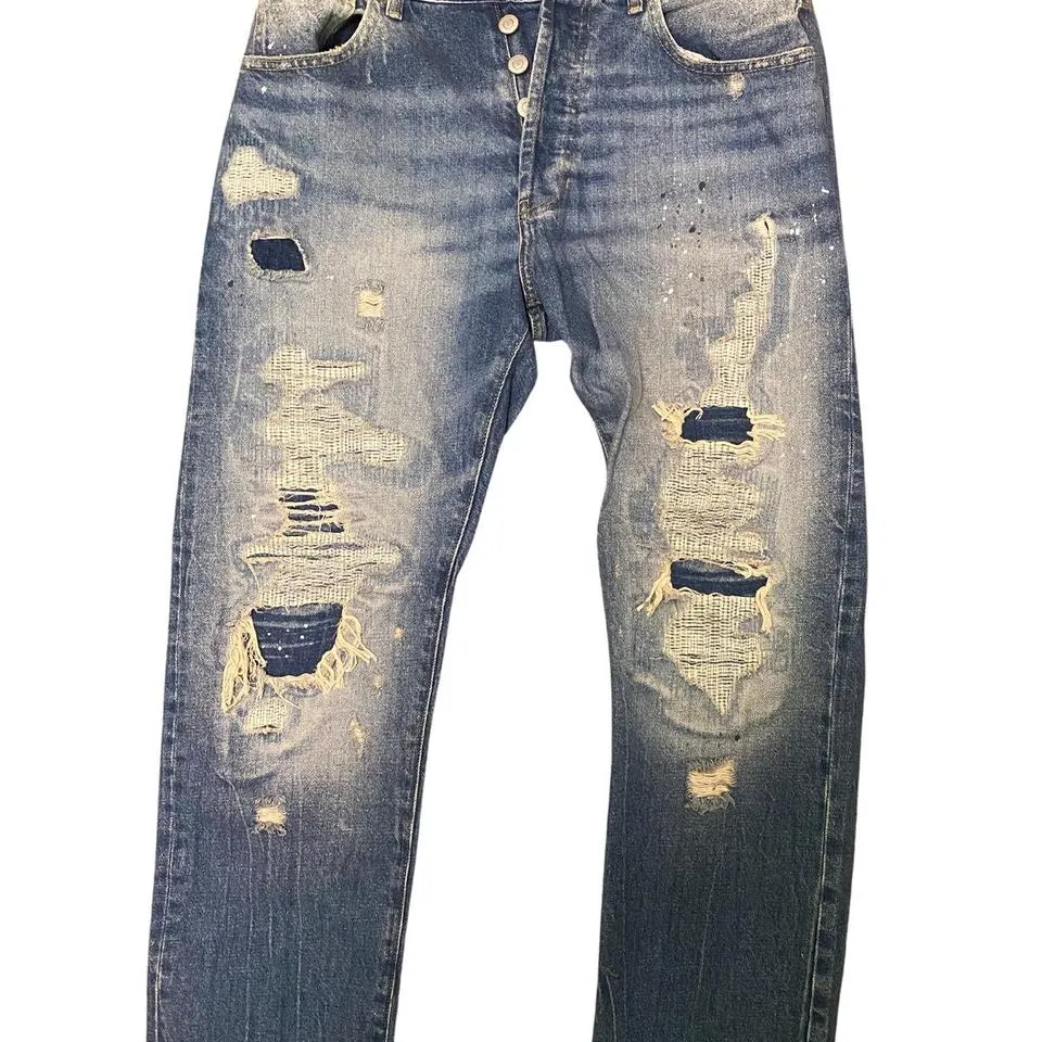 PacSun Men's Blue and White Jeans