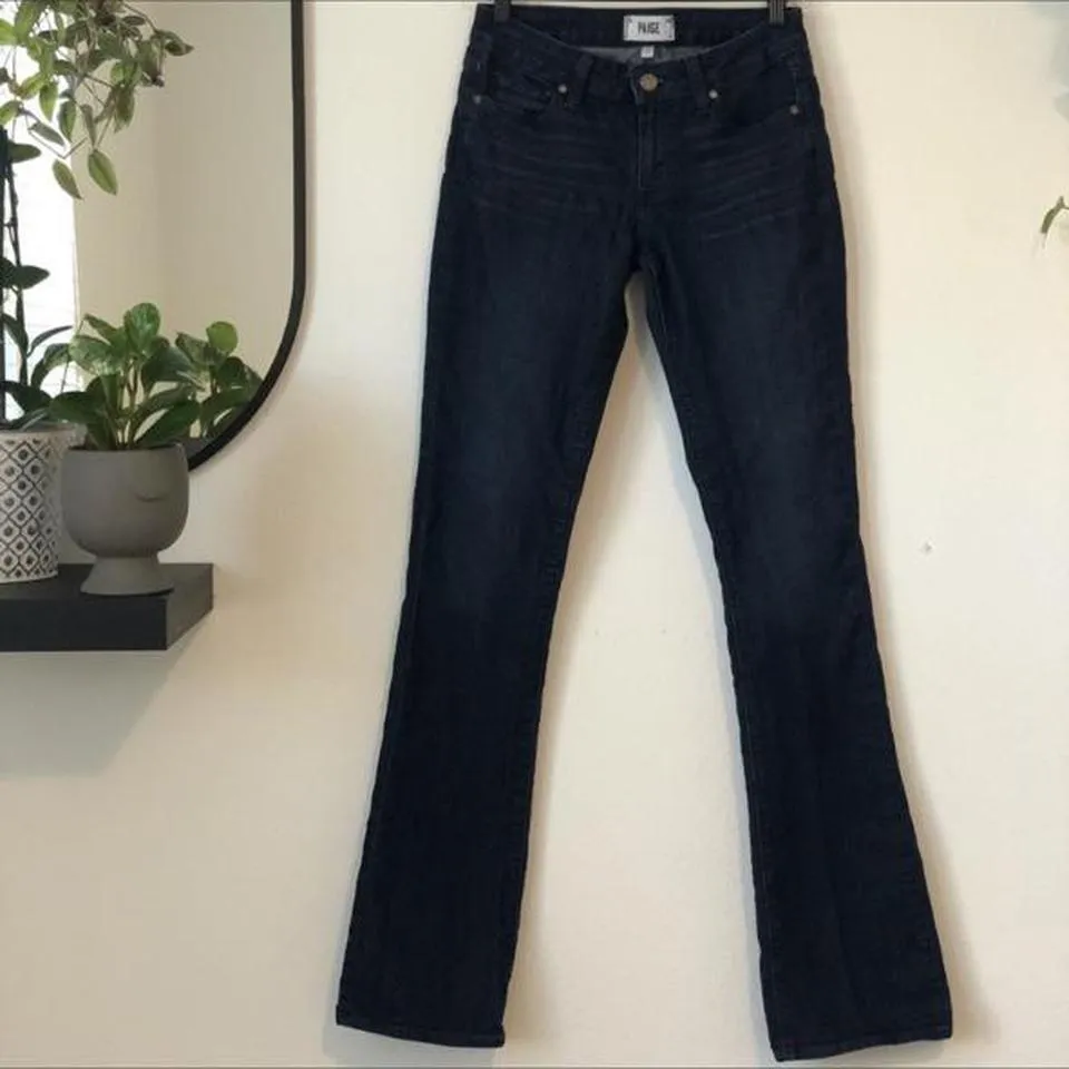PAIGE Men's Navy and Blue Jeans