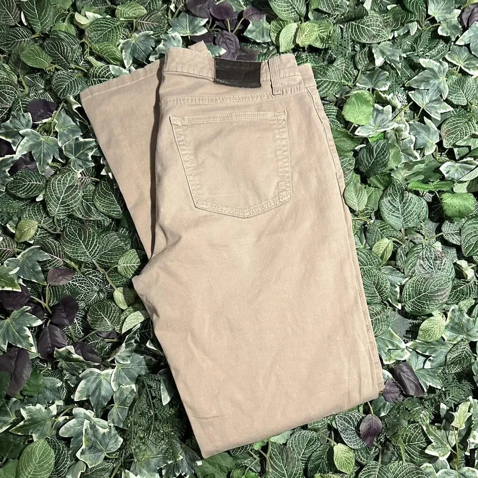 PAIGE Men's Grey and Cream Jeans