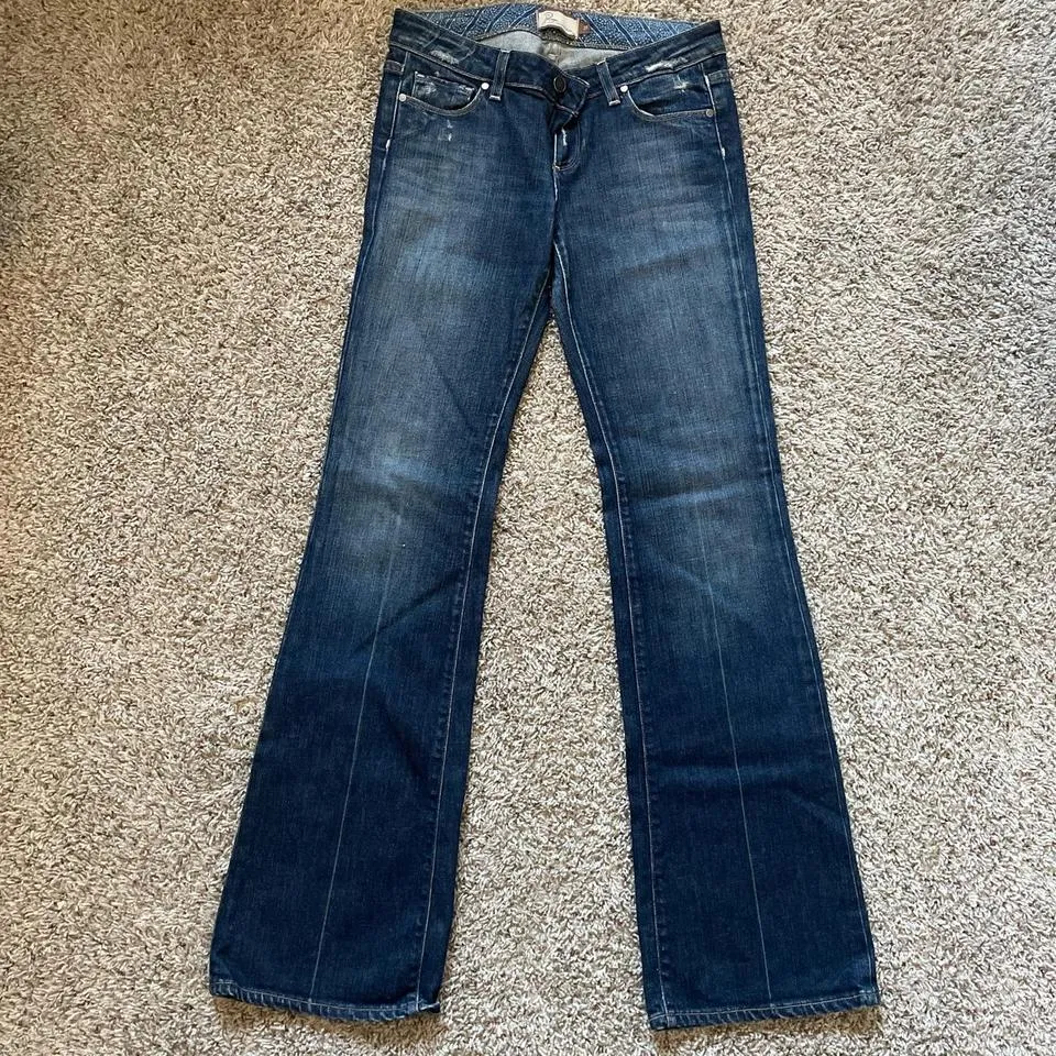 PAIGE Men's Blue and White Jeans