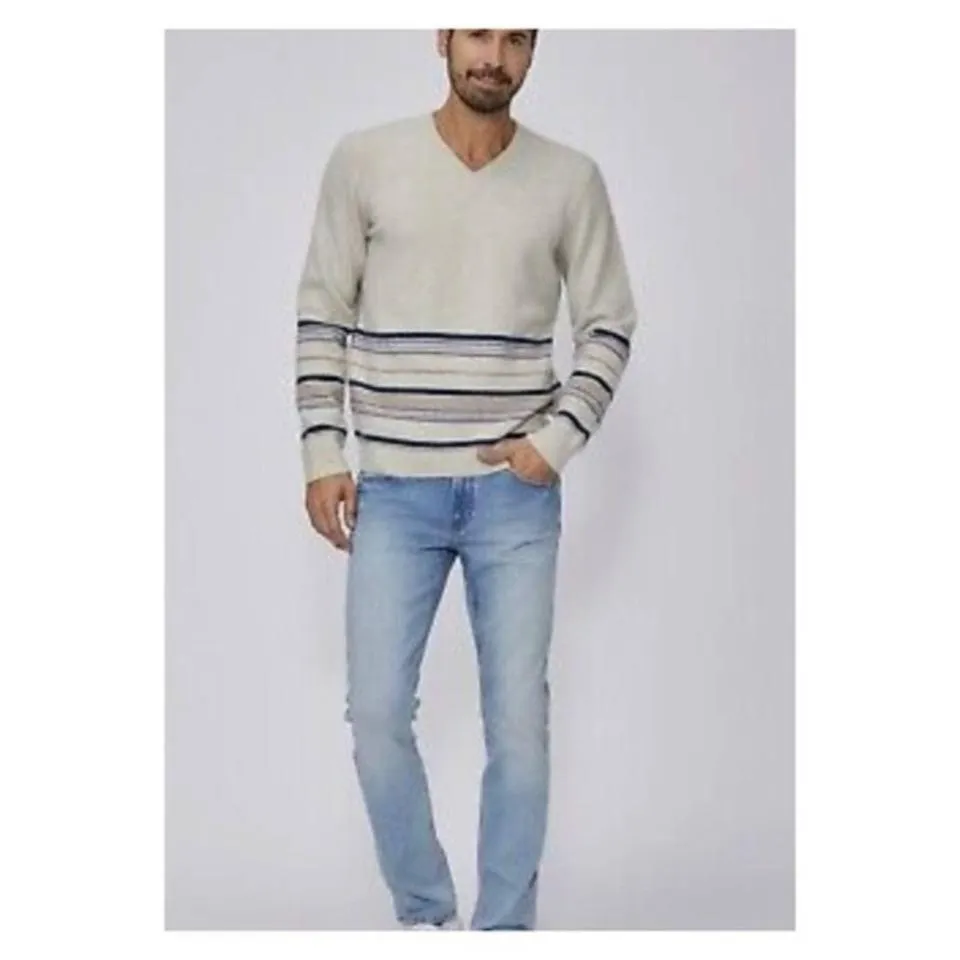 PAIGE Men's Blue and White Jeans