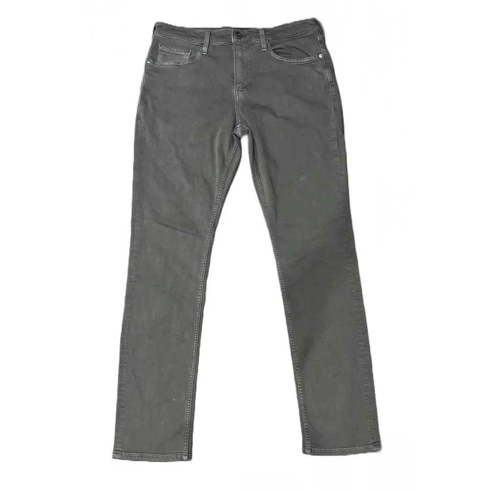 PAIGE Men's Green and Cream Jeans