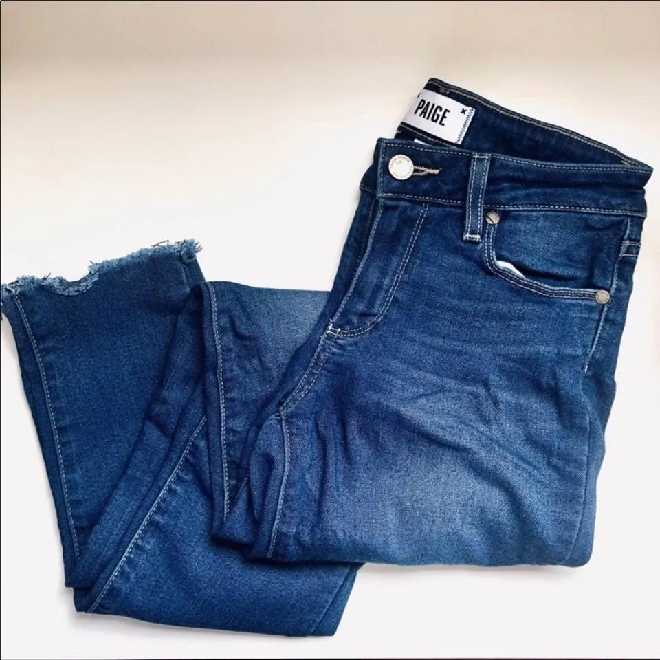 PAIGE Men's Blue and White Jeans