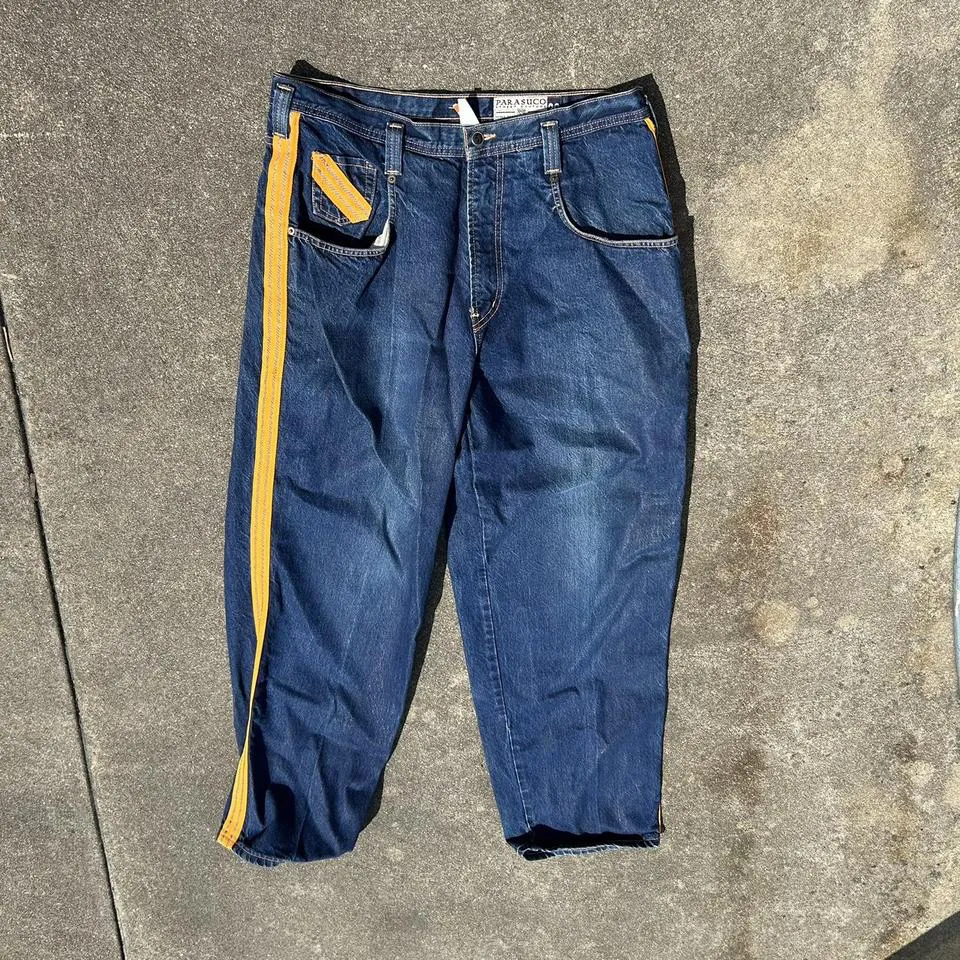 Parasuco Men's Blue and Orange Jeans
