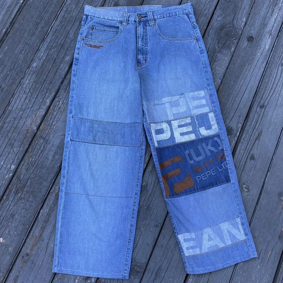 Pepe Jeans Men's Blue and White Jeans