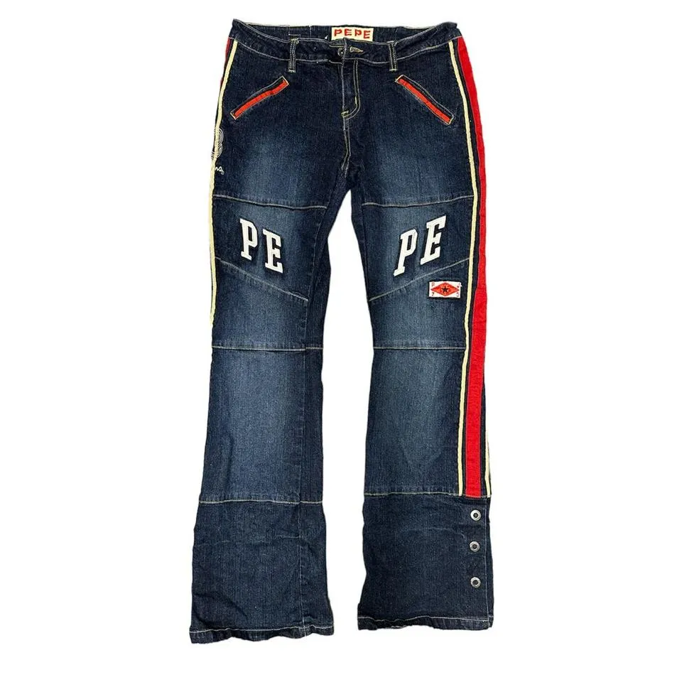 Pepe Jeans Men's Navy and Red Jeans