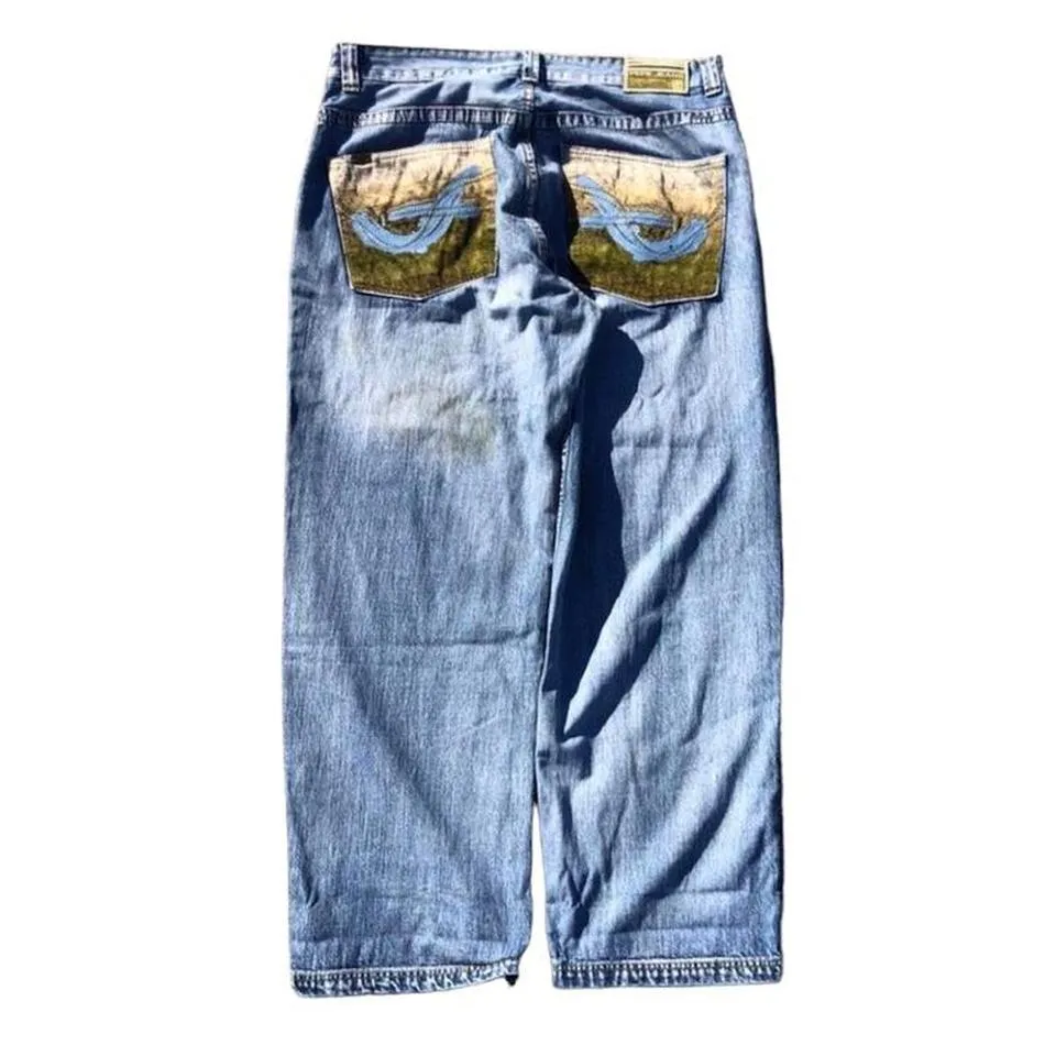 Pepe Jeans Men's Blue and Cream Jeans