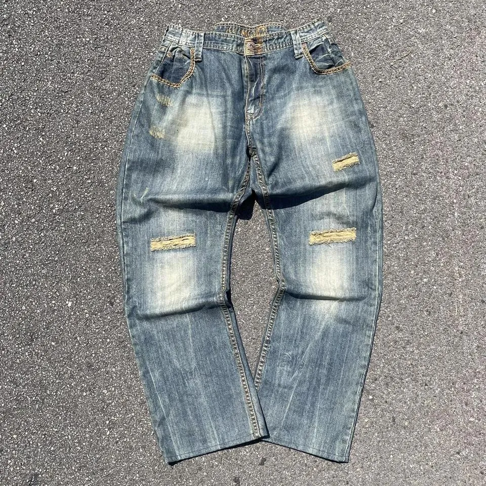 Pepe Jeans Men's Tan and Blue Jeans
