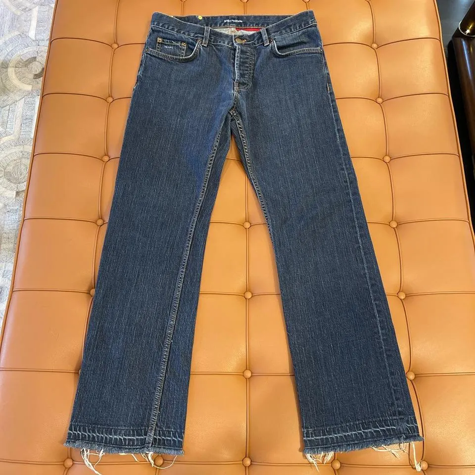 Prada Men's Navy and Blue Jeans