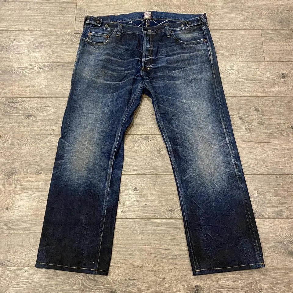 Prps Men's Navy and White Jeans