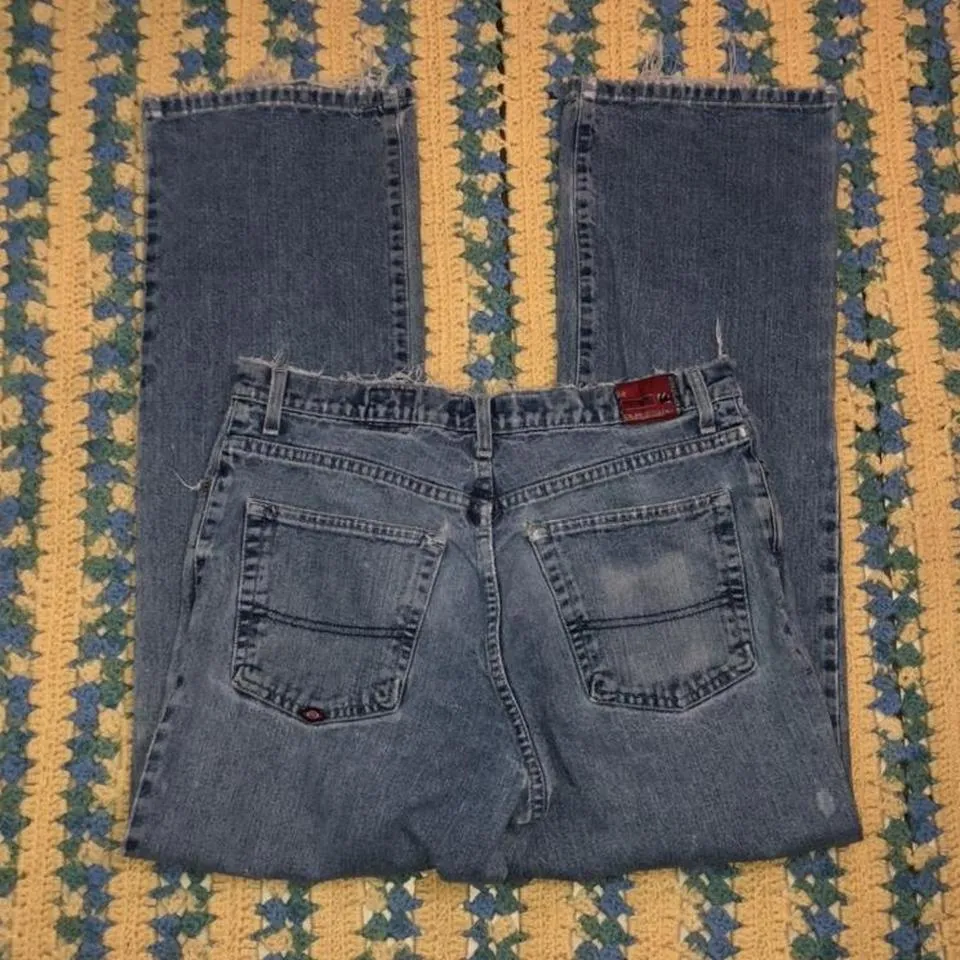 Quiksilver Men's Blue and Red Jeans
