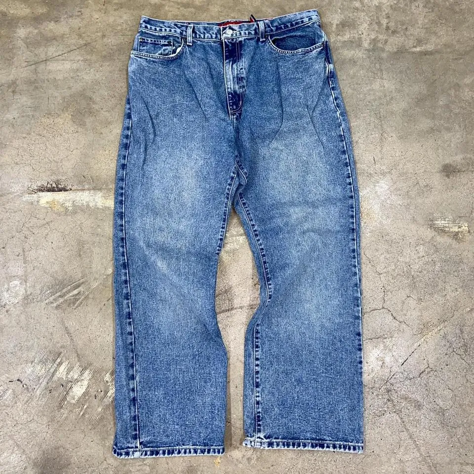 Quiksilver Men's Blue and Red Jeans