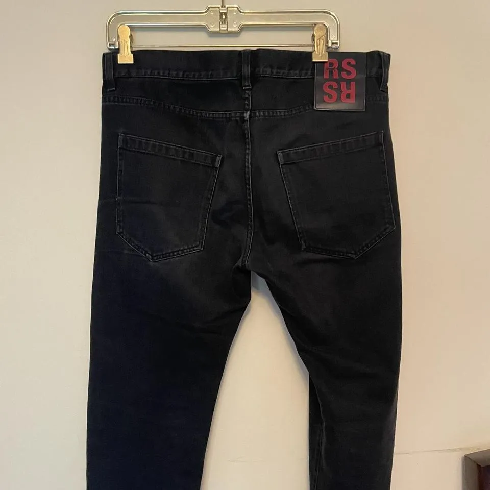 Raf Simons Men's Black and Red Jeans