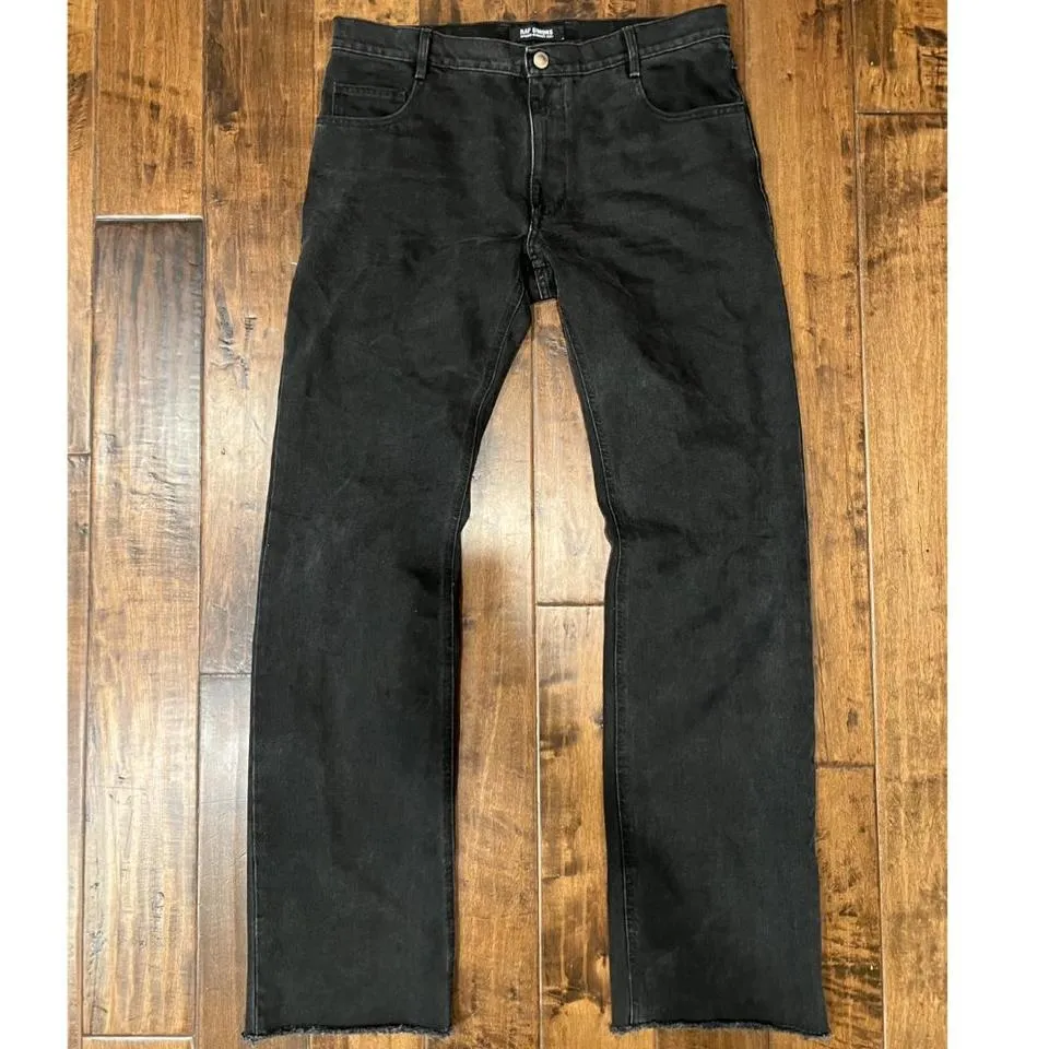 Raf Simons Men's Black and Grey Jeans